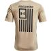Under Armour Men's New Freedom Flag T-Shirt - Desert Sand/Black, Large - Buy Online on GoSupps.com