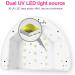Professional 48W UV LED Nail Lamp Dryer with 4 Timers - Portable Gel Nail Polish Light for Salon & Home - White - Buy Online on GoSupps.com
