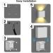2PCs LED Wall Lights - 6W 3000K Warm White IP65 Waterproof Indoor/Outdoor Modern Lamps for Hallway Living Room Balcony Stairs | Shop Now! - Buy Online on GoSupps.com