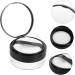 WOONEKY 2pcs Elastic Mesh Loose Powder Box Portable Powder Case Makeup Powder Case Mirror Brackets Abs Black - Buy Online on GoSupps.com