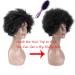 Queentas 8 #1B Short Afro Curly Real Hair Wig for Women - Natural Winding Curls with Free Hairnet | 20.32 cm - Buy Online on GoSupps.com