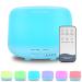 DIFFOFE 300ML Essential Oil Diffuser Cool Mist Air Aromatherapy Humidifier with Remote Control 7 LED Color Changing Light 4 Timer Settings for Bedroom Home (Blue) Light Blue