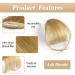 Clip-in Wispy Bangs Hair Extension - Real Human Hair, Ash Blonde Fringe for Women - Buy Online on GoSupps.com