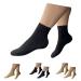 Closed Toe 15-20 mmHg Compression Foot Circulation Wide Ankle Sleeve (Black S/M) Black S/M