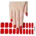 Foyute Semi Cured Gel Nail Strips 20 Pcs Soft Self-Adhesive Gel Nail Polish Wraps Sticker for Salon-Quality Manicure Set Long Lasting Easy to Apply & Remove Nail File & Wooden Stick (Red C) - Buy Online on GoSupps.com