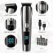 FYOBOT Men's Beard Trimmer Cordless Hair Clipper Waterproof Body Nose Ear Cutting Shaver USB Rechargeable LED Display - Buy Online on GoSupps.com