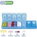 EZY DOSE Weekly Pill Planner - 7-Day Vitamin Organizer Box with Locking Compartments for Secure Medication Storage - Blue - Buy Online on GoSupps.com