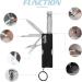 OUTU 8 in 1 Keychain Nail Clipper Multitool - EDC Utility Tool with Scissors, Tweezers - Perfect Gifts for Men, Husband, Dad, Boyfriend - Black - Buy Online on GoSupps.com