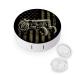 Patriotic Tractor American Flag Round Case for Contact Lens Kit Storage Box with Mirror Portable Cute Lens Holder