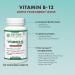 Zaytun Halal Vitamin B12 1000mcg for Energy Production & Healthy Nervous System - Vegan Formula, Dairy-Free - 4 Months Supply - Buy Online on GoSupps.com