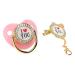 Bling Pacifier Set | Stylish & Healthy Pacifier with Chain Clip for Photos - Rosa M | Prevent Loss Ideal for International Shipping - Buy Online on GoSupps.com