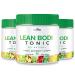 Nagano Lean Bodi Tonic Powder Official FormulaLean Bodi Tonic All Natural with Vitamin B6 and BCAA for Maximum Strength Cleanse and Lean Metabolic Powder Support Lean Bodi Drink (3 - Pack)