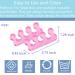 ZaxSota Pedicure Toe Separators - Washable Toe Spacers for Nail Polish, Orthopedic Bunion Relief - 2 Pairs Pink - Buy Online on GoSupps.com