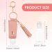 2Pcs Hand Sanitizer Keychain | Portable Leather Holder (30ml) for Travel | Refillable Case for Lotion & Liquid Soap - Black & Pink - Buy Online on GoSupps.com