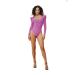 Bodysuit de mangas rob tica Large Lila Oscuro