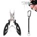 Toulifly fishing pliers hook solder fishing multifunctional fishing pliers sprinkler tongs fishing lightweight rustproof fishing pliers tongs tools certainly rolled up