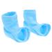 Lurrose 1set Heightening Socks Half Heel Height Increase moisturizing Heel Sleeves Heel moisturizing Sock Socks for Heels Silicone Half Shoe Lift Soft Gloves Polyester Cotton Men and Women Blue