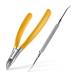 MR.GREEN Toenail Clippers Stainless Steel Ingrown Nail Cutter Thick and Hard Nails Pedicure Manicure Tools (Orange+Nail Remover)