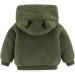Cartoon Fleece Hooded Jacket for Newborns | Warm Toddler Outwear Coat with Ears | Zipper Up | 12-18 Months | Green - Buy Online on GoSupps.com