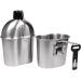 Goetland Stainless Steel WWII US Military Canteen Kit 1QT with 0.5QT Cup and Nylon Cover - Buy Online on GoSupps.com