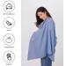 Nursing Cover - Soft Muslin Cotton for Breastfeeding & Multi-Use - Baby Blue - Buy Online on GoSupps.com