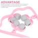 Healvian Neck Massage Roller - Shiatsu Deep Tissue Trigger Point Relief | Manual Self Muscle Massage Device for Neck & Shoulders - Pink - Buy Online on GoSupps.com