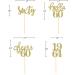 24 Pcs Glitter 60th Birthday Cupcake Toppers for Celebrating Sixty Years Old Birthday Party Decorations (Gold) - Buy Online on GoSupps.com