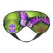 SSIMOO Butterfly Purple Print Ultra-Soft Light-Blocking Eye Mask for Optimal Comfort and Restful Sleep Black
