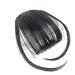 Bangs Hair Clip in Bangs Wispy Bangs with Temples Hairpieces for Women Clip on Air Bangs Flat Neat Bangs Hair Extension for Daily Wear (Black)