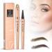 2024 New Magic Eyebrow Pencil with 4 Fork Tip 3D Microblading Eyebrow Pencil Natural Makeup Fine Stroke Magic Eyebrow Pencil Long-Lasting Natural Waterproof Eyebrow Pencil Stay on All Day Light Coffee + Dark Coffee