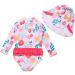 Bonverano Baby Girls Long-Sleeve Swimsuit UPF 50+ Sun Protection 18-24 Months Flower - Buy Online on GoSupps.com
