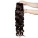 Clip In Curly Extensions - 55cm Remy Real Hair #2 Dark Brown 100g Tress with 5 Clips - Buy Online on GoSupps.com