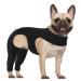 Hjyokuso Dogebody after op dog body after op with leg wound protection suits for dogs dogs hind leg protection anti-wound licking op body dogs e-collar alternative for dogs dogs protection bodysuit xs black