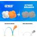 GSE Reaction Ball Training Kit for Baseball - Rubber Bounce Balls for Hand-Eye Coordination & Speed Reflex Training (White/Orange) - Buy Online on GoSupps.com