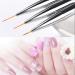 Mwoot 12-Piece Nail Brush Set | Professional UV Gel & Acrylic Nail Art Liner Tools for Detailed Design | 7/9/11 mm Brushes - Buy Online on GoSupps.com