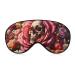 Sleep Mask Skull Rose in Spring Floral Light Blocking Eye Mask for Sleeping with Adjustable Strap Soft Eye Sleep Shade Cover for Men Women