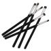 PLAFOPE 6pcs Flat Eyebrow Brush Eyeliner Brush Slanted Eyeliner Makeup Tool Eye Lash Brush Wooden Handle