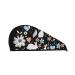 Floral with Rabbits Microfiber Hair Towel Soft Super Absorbent Hair Towel Wrap for Women Coral Velvet Quick Dry Hair Cap for Long Curly and Thick Hair