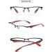 VEVESMUNDO Men's Metal Reading Glasses | Half Frame Design with Spring Hinges | Blue Light Blocking Lenses | 1.5x Magnification - Buy Online on GoSupps.com