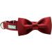 Lionet Paw's Christmas Dog Collar - Comfortable Silk with Removable Fly for Small Dogs (25-40cm) - Red - Perfect for Holiday Festivities - Buy Online on GoSupps.com