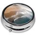 Beach Printed Mini Round Pill Box - 3 Compartment Travel Organizer for Medications | Portable & Convenient Pill Case for Home Office & On-the-Go - Buy Online on GoSupps.com