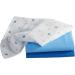 Buy Bornino Mull Towels 3-Pack - Blue/White Stars Strong Suction 30x30 cm Pure Cotton Double Woven - International Shipping Available - Buy Online on GoSupps.com