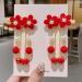 KALLORY Baby Hair Accessories: Tassel & Kimono Flower Hair Clip Set - Girl Hair Clips in Chinese Ancient Style (1 Pair) - Buy Online on GoSupps.com
