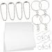 Lurrose Paper 5 Sets Key Fob Consumables Supplies Kits Metal Crafting Keychains Accessories Suite Key Chain Blank - Buy Online on GoSupps.com