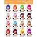 PLANTURECO Red Wig with Bangs and Neon Glasses - Bachelorette Party Wigs - Buy Online on GoSupps.com