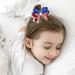 Patriotic 4th of July Hair Bow Clips with Glitter Star Detail - Independence Day Hair Accessories for Kids Girls - 2 Pack - Buy Online on GoSupps.com