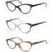 MODFANS Set of 3 Reading Glasses for Women - High Quality Cat Eye +2.00 - Comfortable and Stylish Reading Aid - Buy Online on GoSupps.com