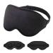 Sleep Eye Mask for Men Women 3D Contoured Cup Eye mask Blindfold with Adjustable Strap Concave Molded Night Sleep Mask for Travel Meditation (Black)