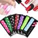EBANKU Nail Polish Protector 14 Sheets 140 Piece Disposable Peel Off Sticker U-Shape Tape for Nail Art Painting Soft Plastic Nail Art Protector Spill-Proof Stickers Stamping Manicure Tool 10 Count (Pack of 14)