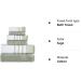 Modern Threads 6 Piece Towel Set - Quick Dry White/Contrast Reinhart Sage - Buy Online on GoSupps.com